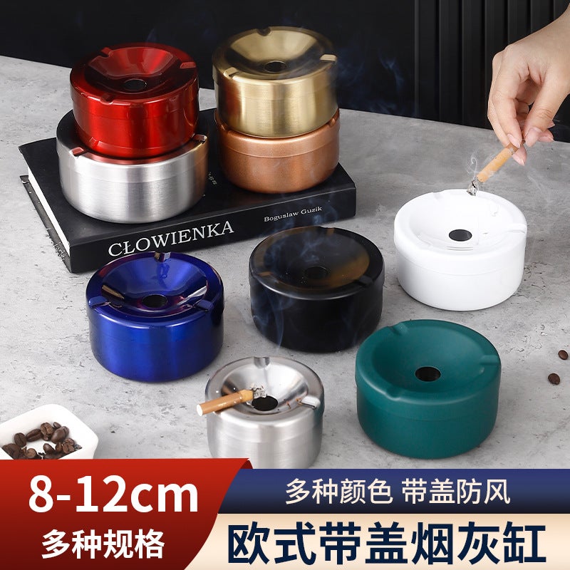 Stainless Steel Ashtray Bar Restaurant El Coffee Shop Milk Tea Shop Logo Home Commercial - Image 2